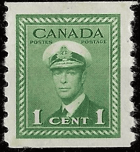 Canada 1942 King George in Naval Uniform Coil Stamps SG 394 Fine Mint
