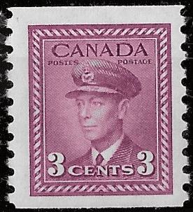 Canada 1942 King George in Naval Uniform Coil Stamps SG 395 Fine Mint