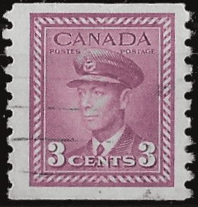 Canada 1942 King George in Naval Uniform Coil Stamps SG 395 Fine Used