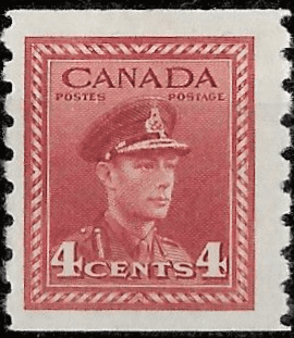 Canada 1942 King George in Naval Uniform Coil Stamps SG 396 Fine Mint