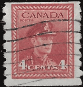 Canada 1942 King George in Naval Uniform Coil Stamps SG 396 Fine Used