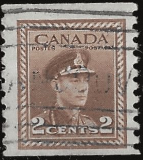 Canada 1942 King George in Naval Uniform Coil Stamps SG 397 Fine Used