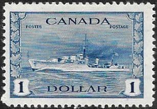 Canada 1942 SG 388 H M S Cossac Ship Fine Mint