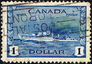 Canada 1942 SG 388 H M S Cossac Ship Fine Used