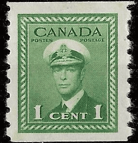 Canada 1942 SG 389 King George in Naval Uniform Coil Stamps Fine Mint