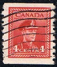 Canada 1942 SG 393 King George in Naval Uniform Coil Stamps Fine Used