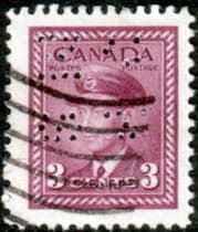 Canada 1942 SG O140 Official Overprint O.H.M.S Perforated Fine Used
