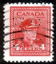 Canada 1942 SG O142 Official Overprint O.H.M.S Perforated Fine Used