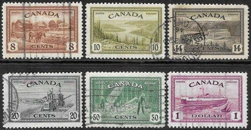 Canada 1946 Peace Re-conversion Set Fine Used