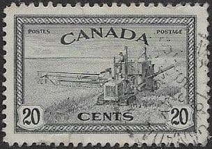 Canada 1946 SG 404 Peace Combined Harvester Fine Used