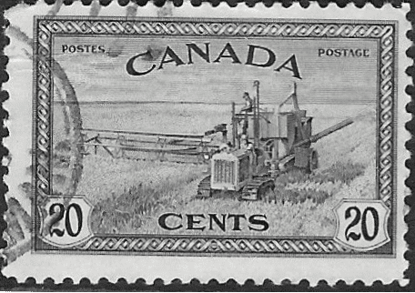 Canada 1946 SG 404 Peace Combined Harvester Fine Used