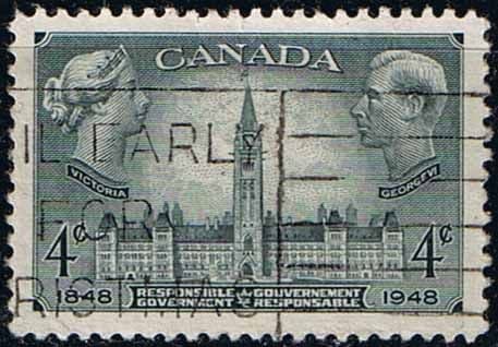 Canada 1948 SG 411 Victoria George VI and Parliment Building Fine Used