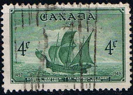 Canada 1948 SG 412 Newfoundland Confederation CAbots Ship Mathew Fine Used