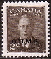 Canada 1950 SG O173 Official Overprint O.H.M.S Fine Mint