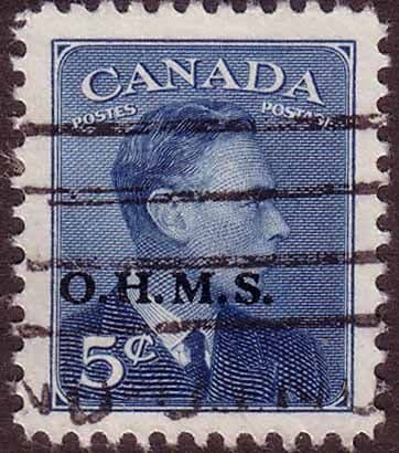 Canada 1950 SG O176 Official Overprint O.H.M.S Fine Used