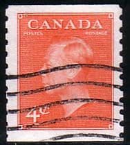 Canada 1951 SG 422a King George VI Coil Stamp Fine Used