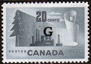 Canada 1952 SG O194 Official Overprint "G" Fine Mint