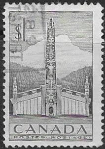 Canada 1953 SG 446 Fine Used Indian House and Totem Pole Fine Used