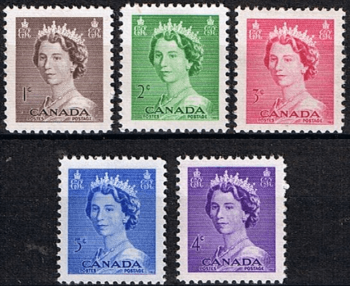 Canada 1953 SG 450/4 Queen Elizabeth Karsh Set Fine Mint