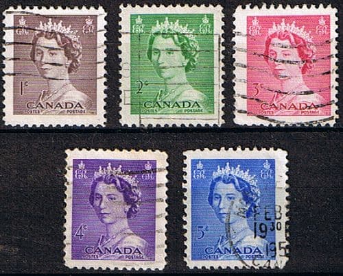 Canada 1953 SG 450/4 Queen Elizabeth Karsh Set Fine Used
