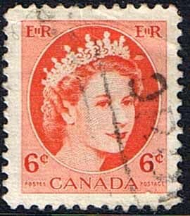 Canada 1953 SG 468 Queen Elizabeth Head Fine Used
