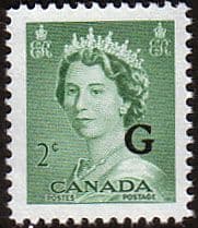 Canada 1953 SG O197 Official Overprint "G" Fine Mint