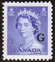 Canada 1953 SG O200 Official Overprint "G" Fine Mint