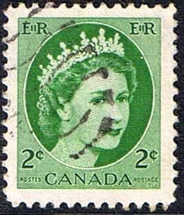 Canada 1954 SG 464 Queen Elizabeth Head Fine Used