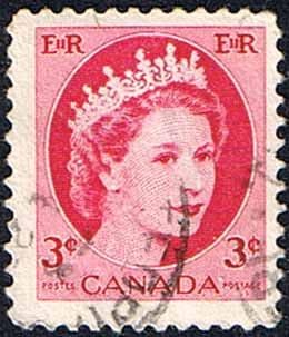Canada 1954 SG 465 Queen Elizabeth Head Fine Used