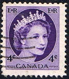 Canada 1954 SG 466 Queen Elizabeth Head Fine Used