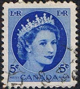 Canada 1954 SG 467 Queen Elizabeth Head Fine Used