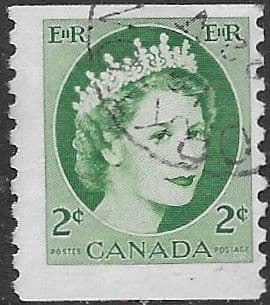 Canada 1954 SG 469 Queen Elizabeth Head Coil Stamps Fine Used