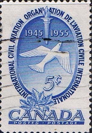 Canada 1955 International Civil Aviation Fine Used