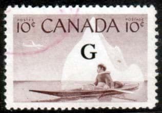 Canada 1955 SG O206 Official Overprint "G" Fine Used