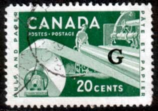 Canada 1955 SG O207a Official Overprint Fine Used