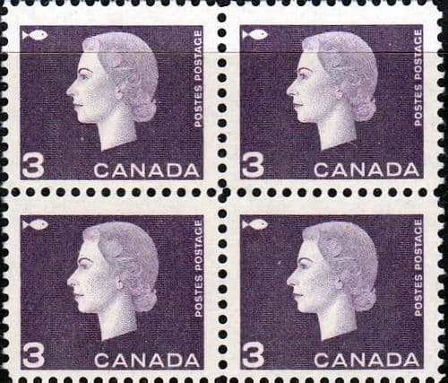 Canada 1962 Queen Elizabeth II and industry symbols SG 529 Fine Mint Block of 4