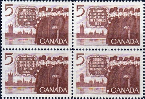 Canada 1966 Centenary of London Conference Fine Mint Block of 4