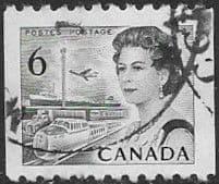 Canada 1967 Queen Elizabeth Head SG 595 Coil Stamp Fine Used