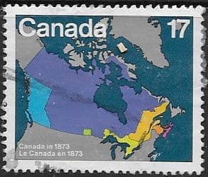 Canada 1981 Maps showing evolution of Canada from Confederation to present SG 1014 Fine Used