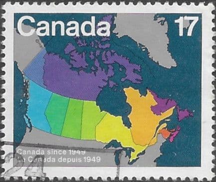 Canada 1981 Maps showing evolution of Canada from Confederation to present SG 1016 Fine Used