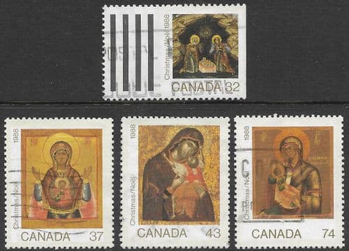 Canada 1988 Christmas. Icons Set Fine Used