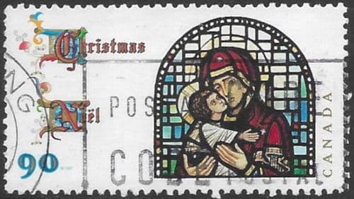 Canada 1997 Christmas. Stained Glass Windows SG 1765 Fine Used