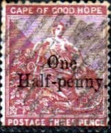 Cape of Good Hope 1882 SG 47 Hope Seated Surcharged Fine Used