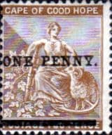 Cape of Good Hope 1893 SG 57 Hope Seated Surcharged Fine Mint