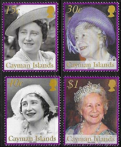 Cayman Island 2002 Queen Mothers Birthday Set Fine Mint