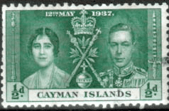 Cayman Islands 1937 Coronation SG 112 Fine Used