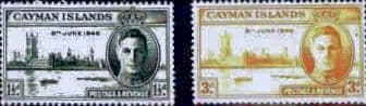 Cayman Islands 1946 King George VI Victory Set Fine Mint