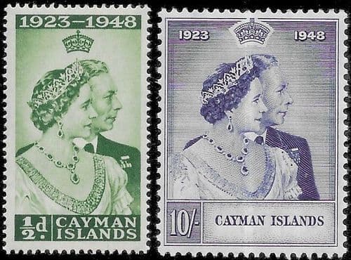Cayman Islands Stamps King George VI Royal Silver Wedding