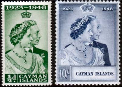 Cayman Islands 1948 King George VI Royal Silver Wedding Set Fine Mint