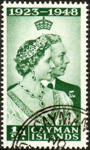 Cayman Islands 1948 King George VI Royal Silver Wedding SG 129 Fine Used